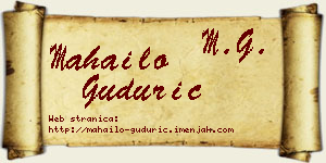 Mahailo Gudurić vizit kartica